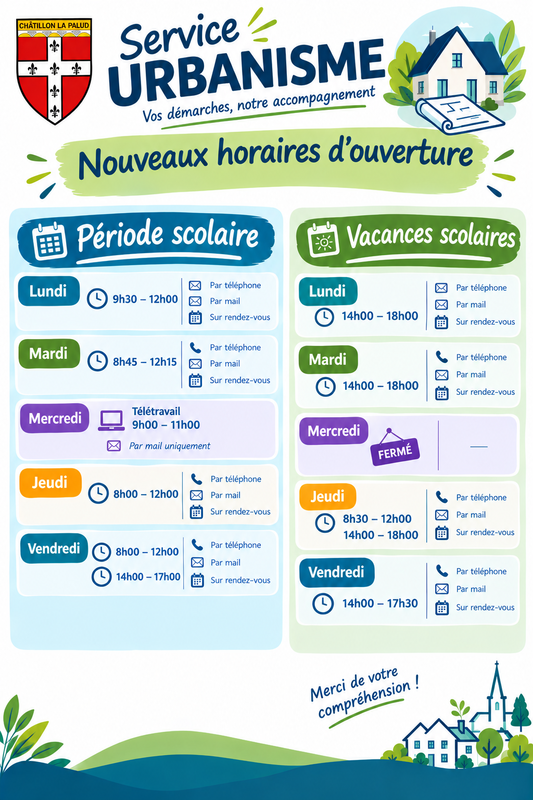 horaires urbanisme 